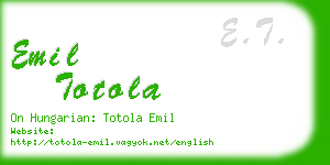 emil totola business card